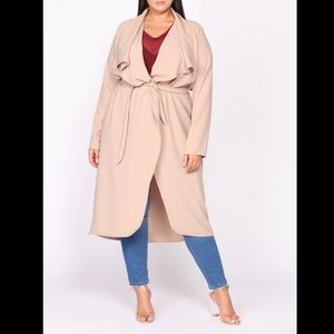 Fashion Nova Walnut duster coat plus size